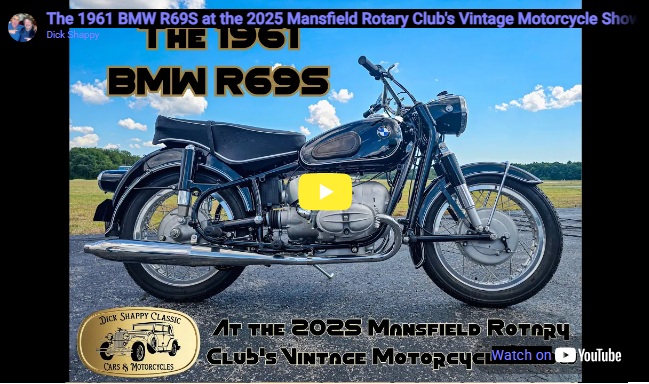 The 1961 BMW R69S at the 2025 Mansfield Rotary Club's Vintage Motorcycle Show